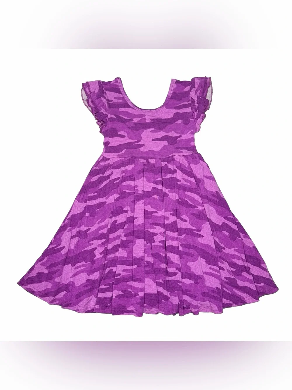Play By Little Sleepies Purple Camo Twirl Dress